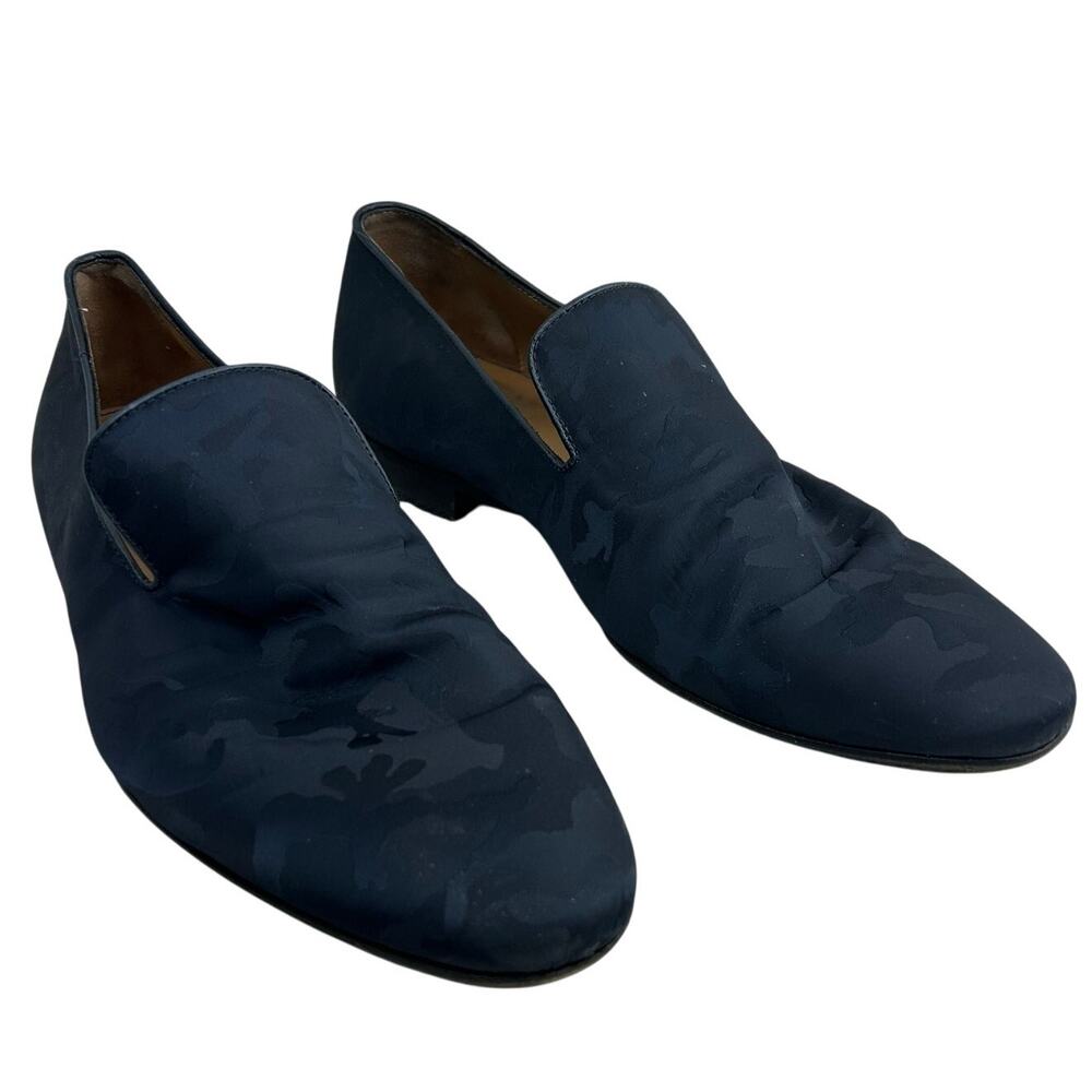 Paul Stuart Portland Men's Blue Navy Camo Venetian Loafers Formal Slip-On Sz 10M